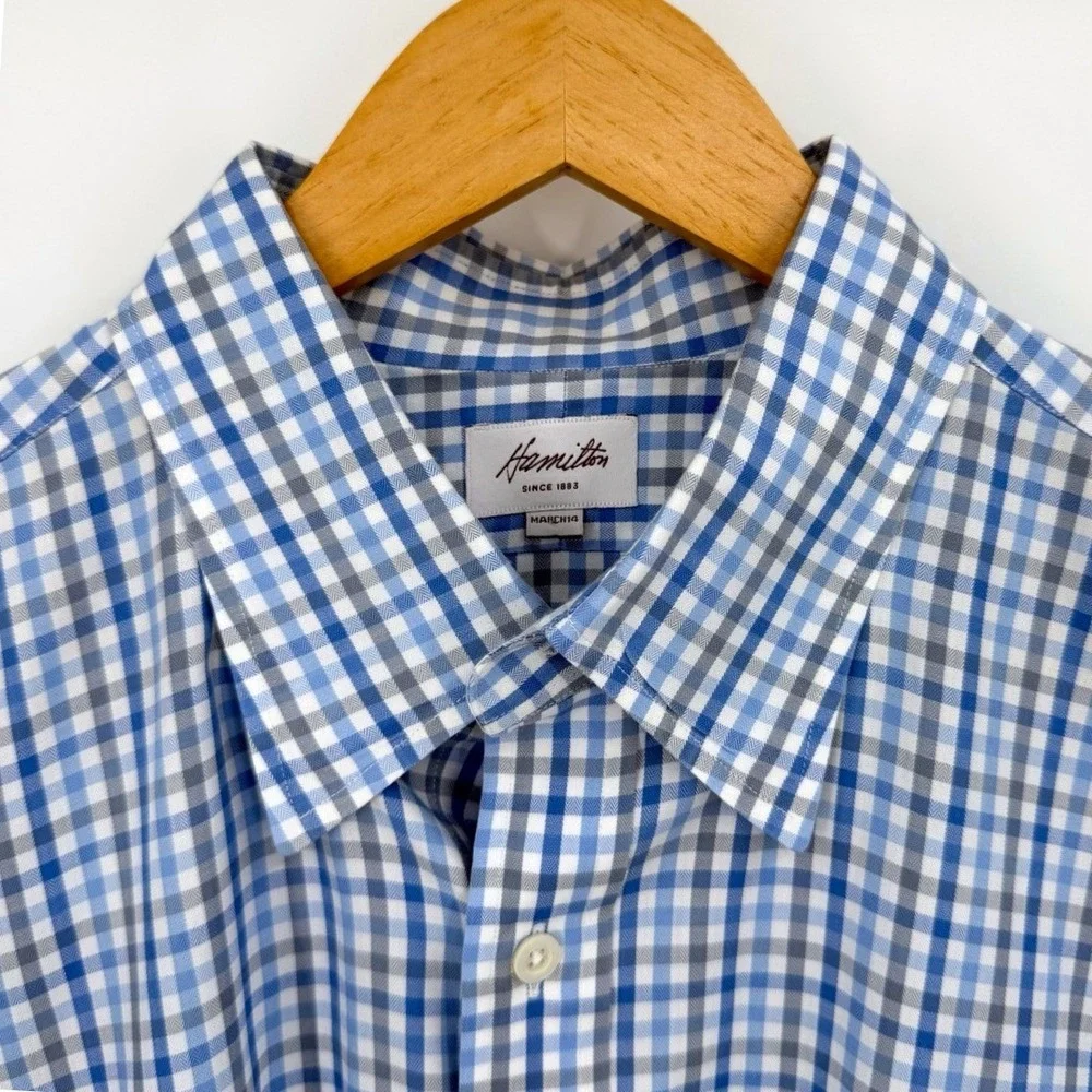 Hamilton Dress Shirts Mens XXL Lot of 4 Button Down Long Sleeve Plaid Gingham - Picture 11 of 14